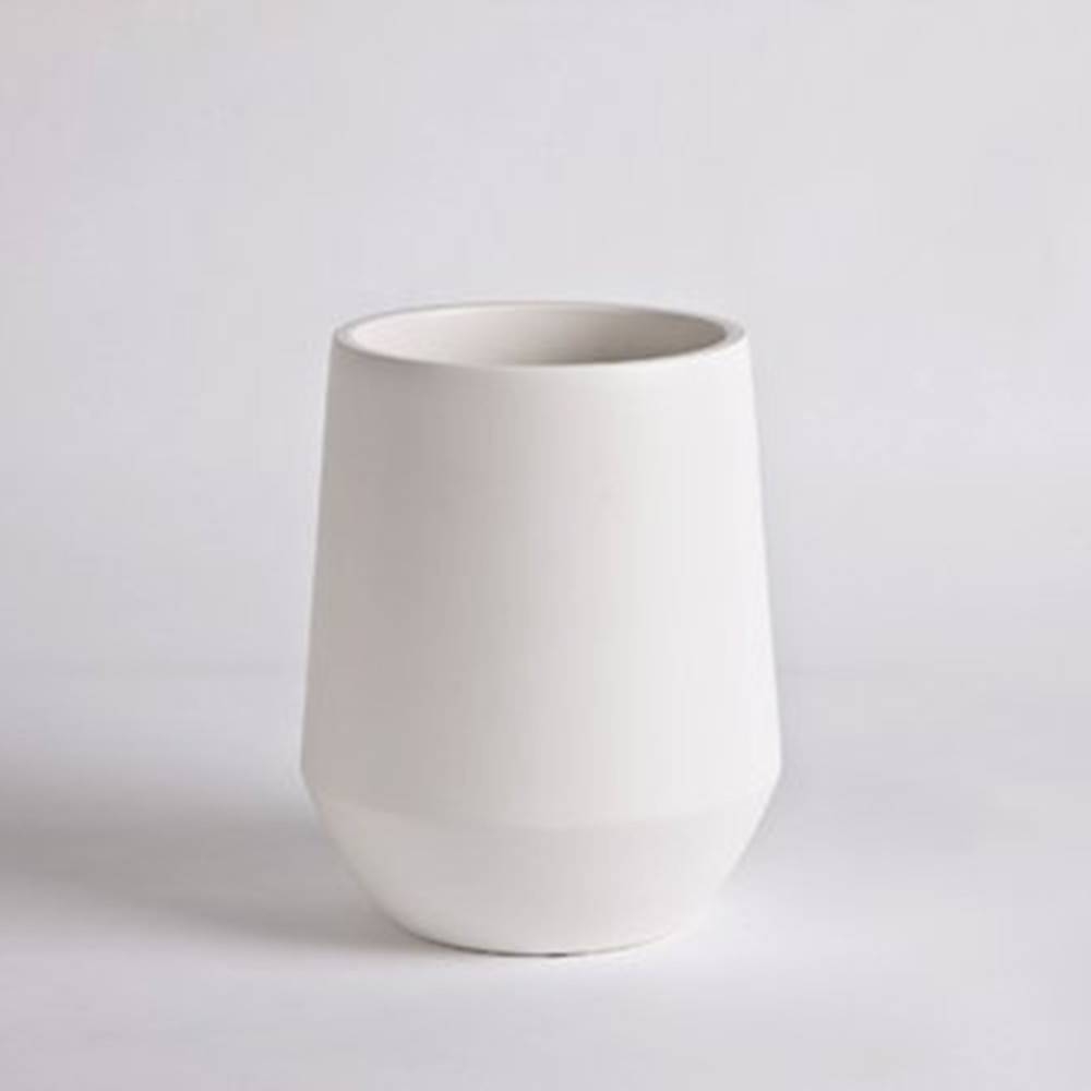 Fusion Vase D16, White - Fine Matte Ceramic Pot
