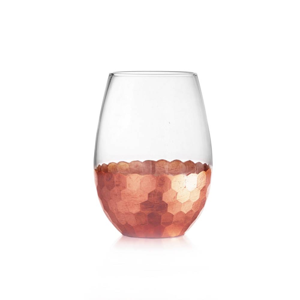 Daphne Copper Set of 4 Stemless Glasses | Jay Companies