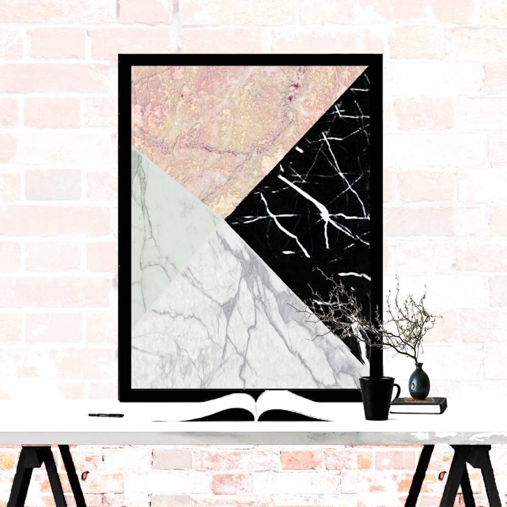 Real Marble Geometric Art Piece | Mikol