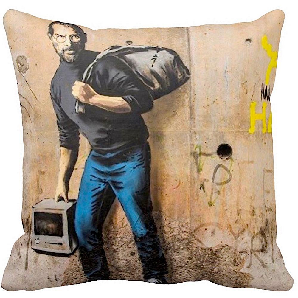 Son Of A Migrant From Syria | Banksy | Pillow | iLeesh