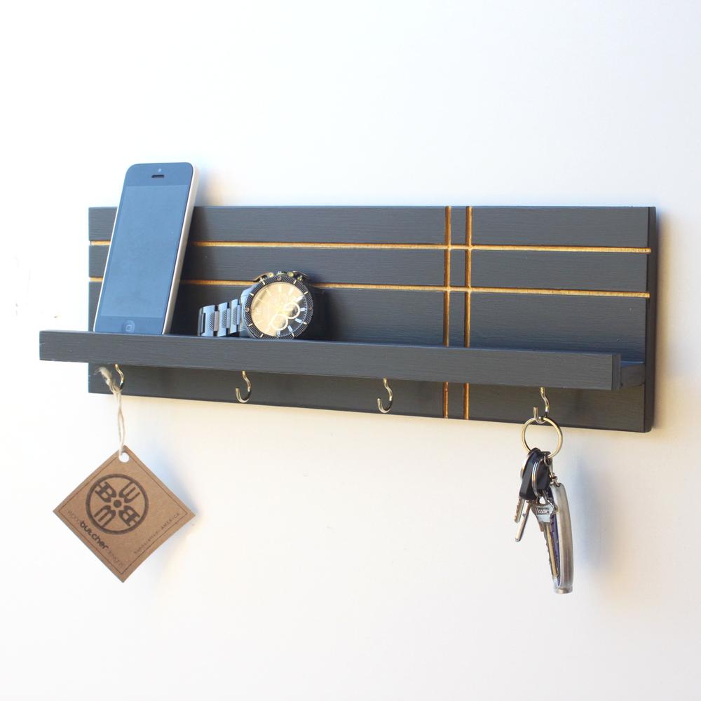 key holder jewelry organizer geo wood butcher designs