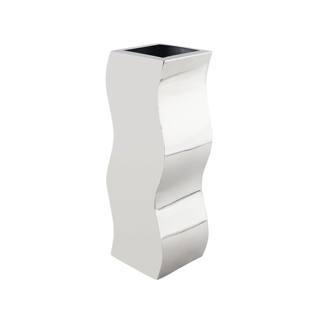 Stainless Steel Circlular Zigzag Vase Room Accessories - Stainless Steel Circlular Zigzag Vase stainless steel circlular zigzag vase room accessories - stainless steel circlular zigzag vase